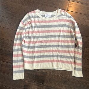 Vince Women's Striped Sweater - Pink, Gray, and Cream